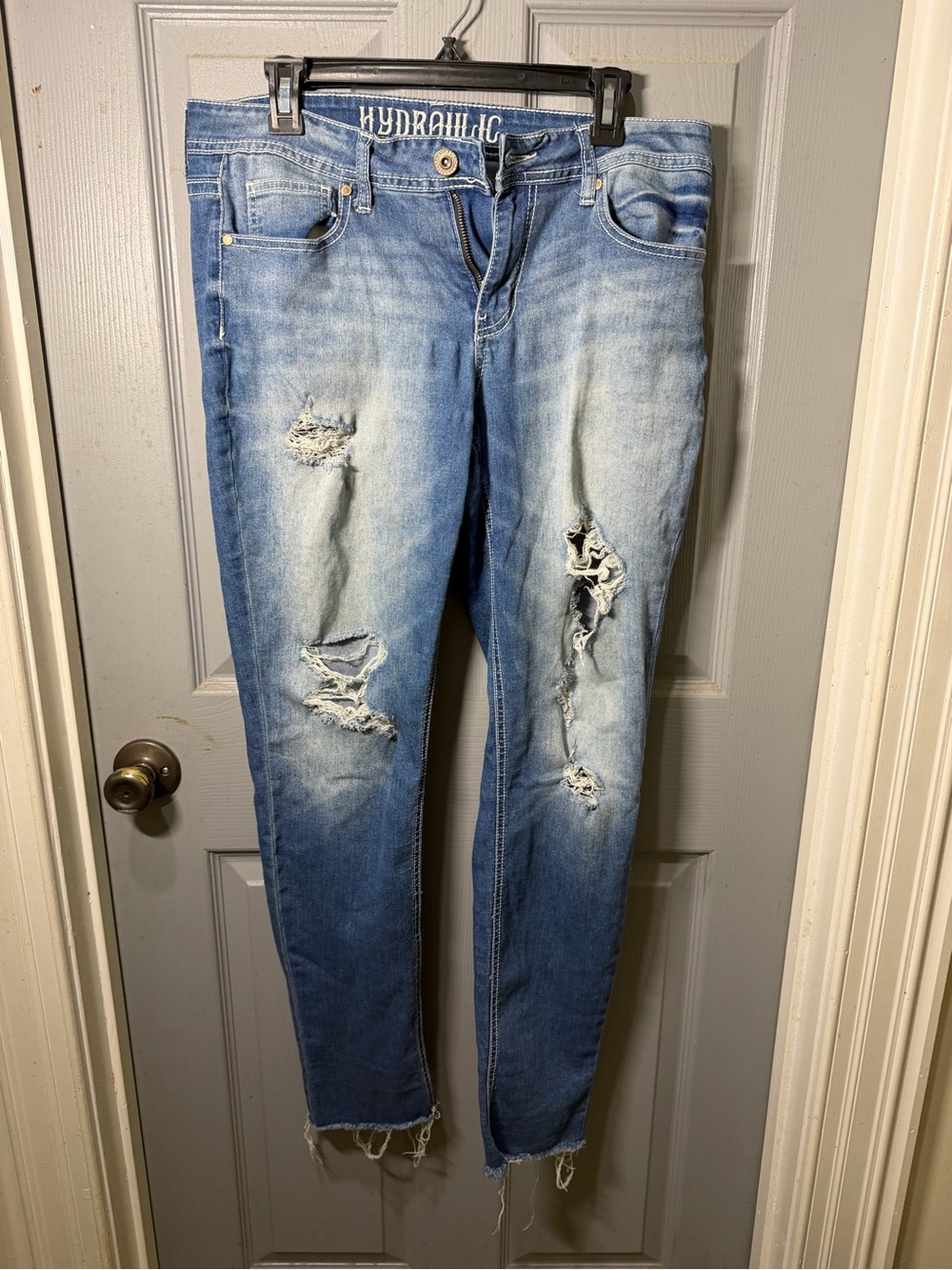 Hydraulic Women's Light Blue Distressed Skinny Jeans